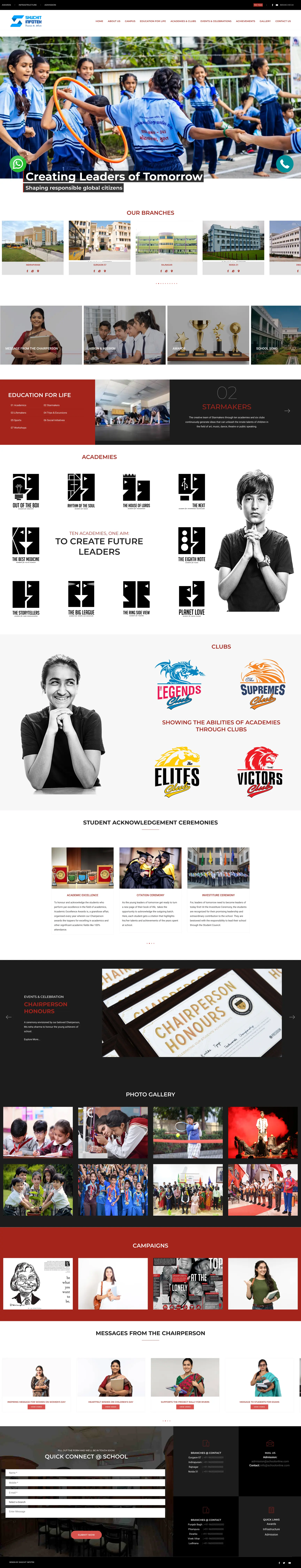 Himanshi Public School website development examples
